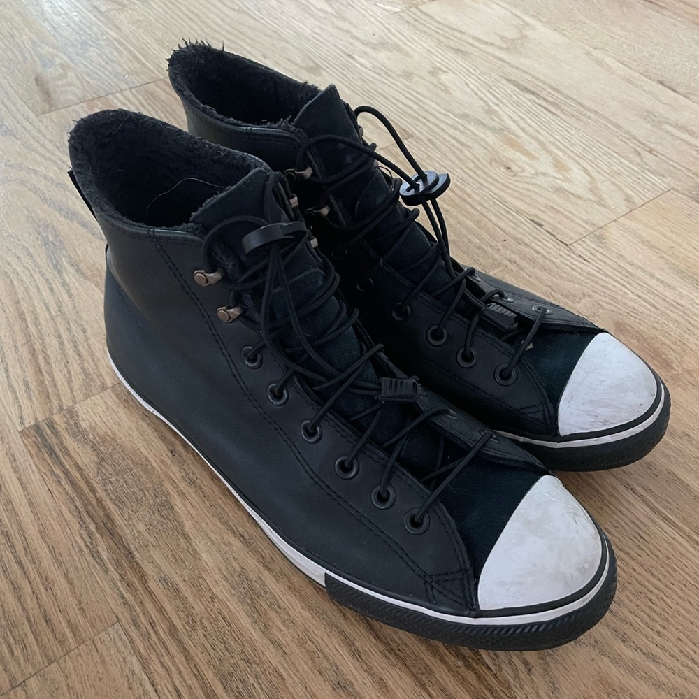 Converse Black and White Gore-Tex High-Top Sneakers